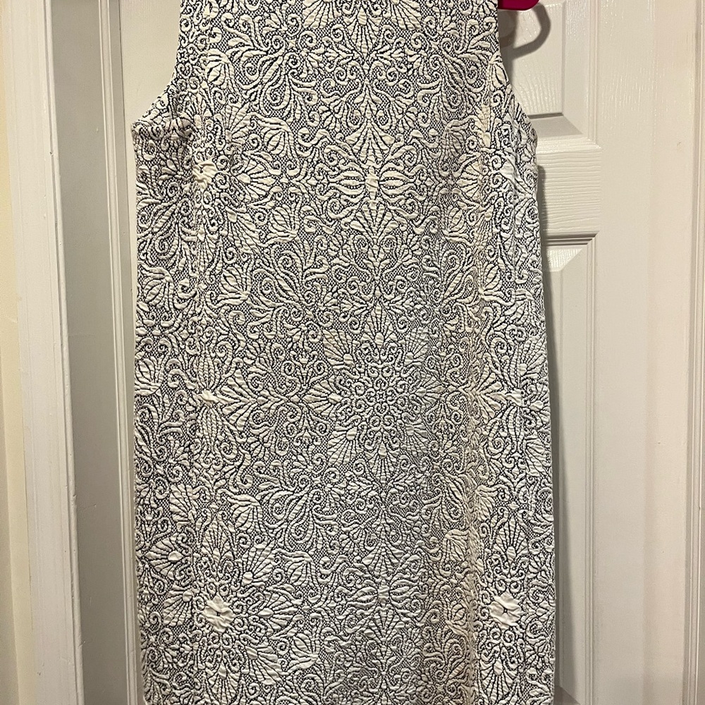 Elegant Black and White Patterned Dress